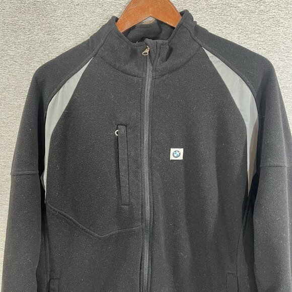 BMW Full Zip Fleece Jacket Mens Size XL Zipper Pockets Black - Picture 3 of 12